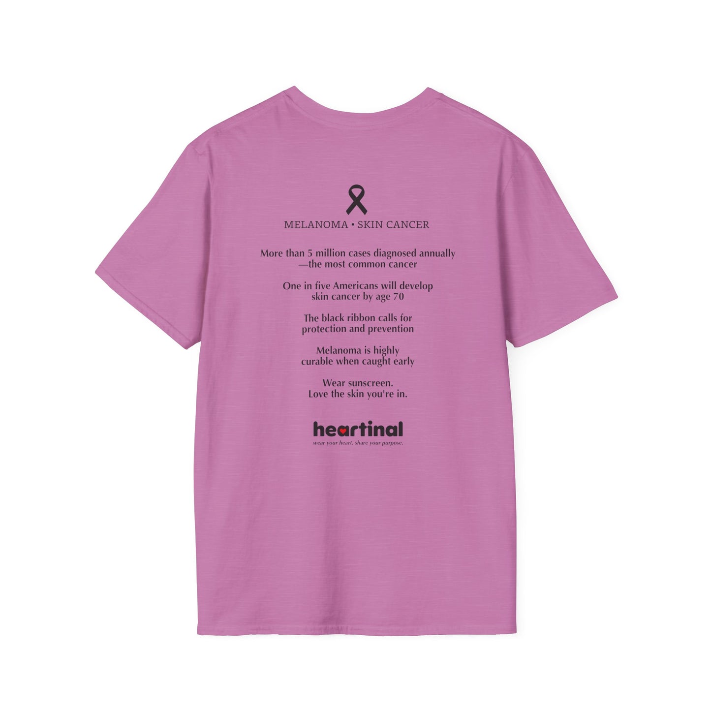 Black Ribbon Strong T-Shirt — Skin Cancer Fight Club Awareness Tee