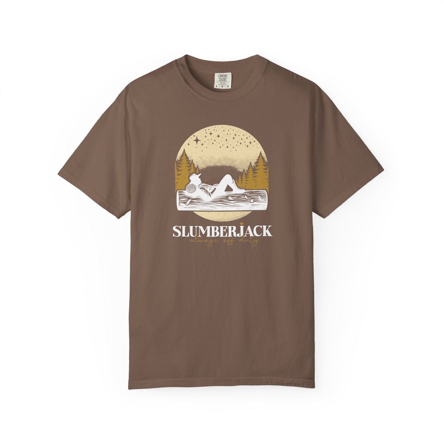 Slumberjack Campfire Graphic T-Shirt — Relaxing Night Sky Outdoor Tee