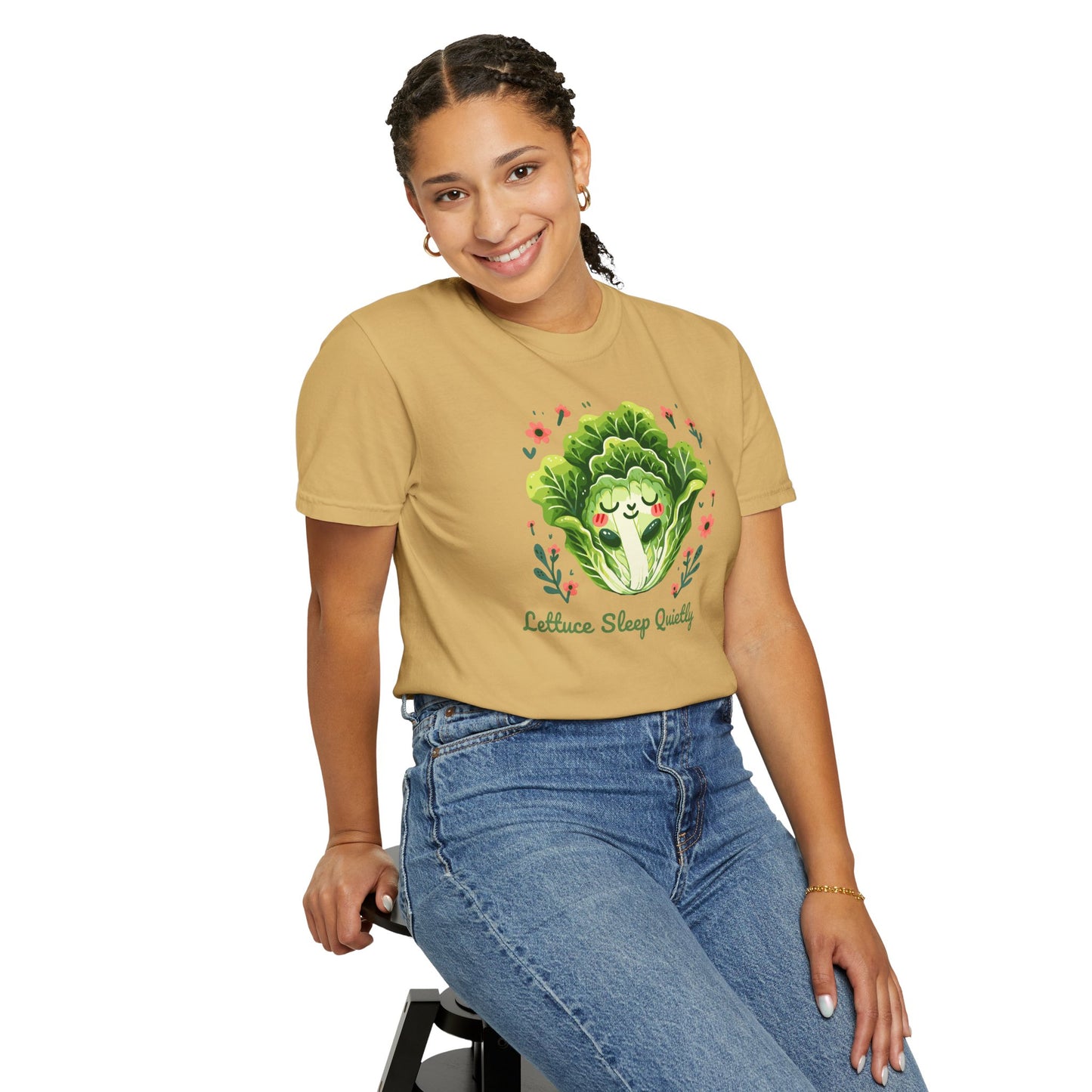 Lettuce Sleep Quietly T-Shirt — Cute Sleeping Lettuce Graphic Tee