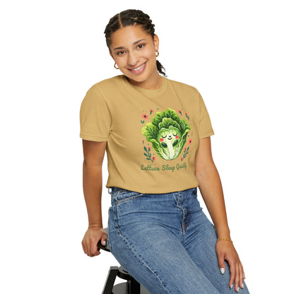Lettuce Sleep Quietly T-Shirt — Cute Sleeping Lettuce Graphic Tee