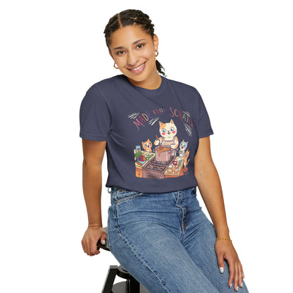 "Made From Scratch" T-Shirt - Cat Family Cooking Kittens Kitchen Mom Illustration Tee