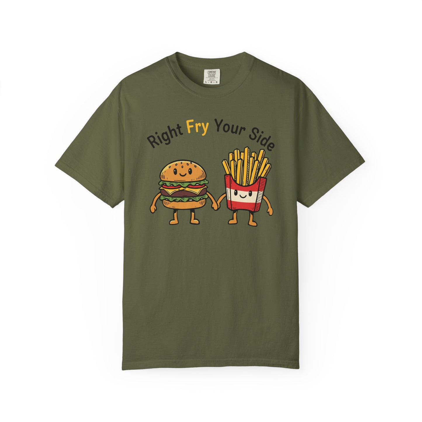Right Fry Your Side Burger & Fries T-Shirt - Cheeseburger French Fries Retro Tee