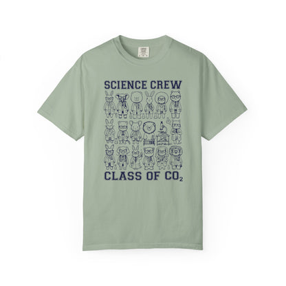 "Science Crew: Class of CO₂" T-Shirt - Cartoon Chemistry Cute Animal Tee