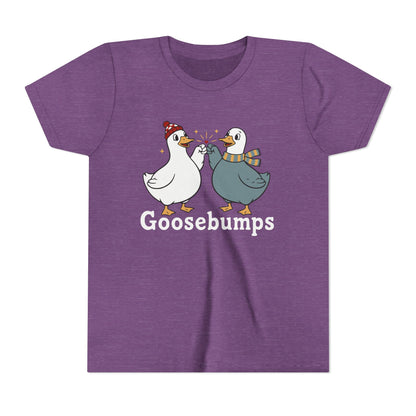 "Goosebumps" Youth Tee - Cute Winter Geese Kids Shirt