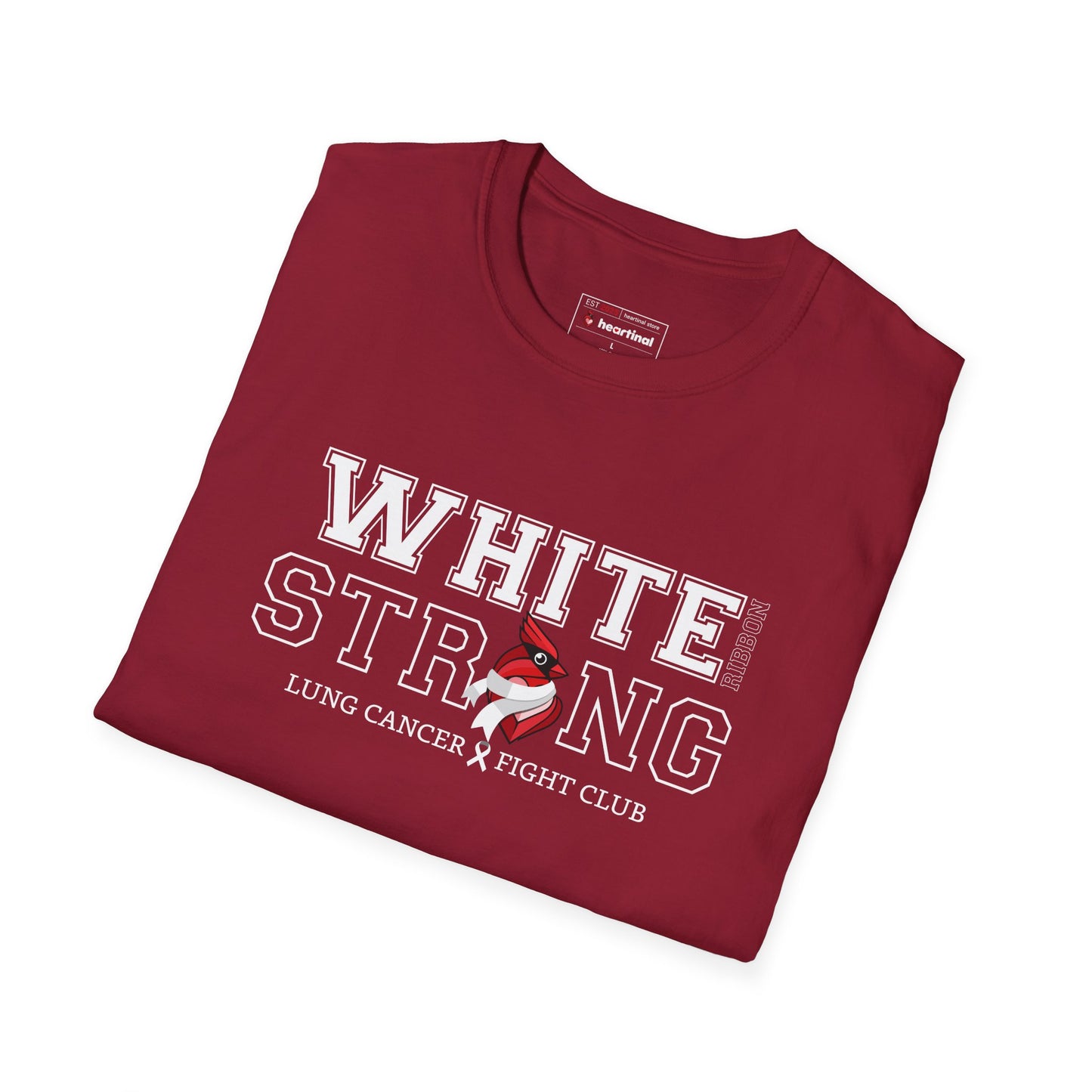 White Ribbon Strong T-Shirt — Lung Cancer Fight Club Awareness Tee