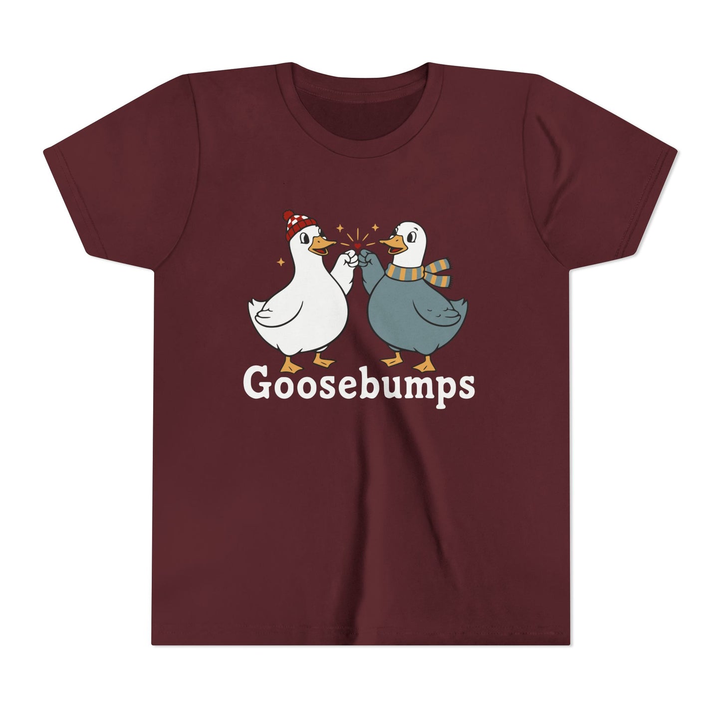 "Goosebumps" Youth Tee - Cute Winter Geese Kids Shirt