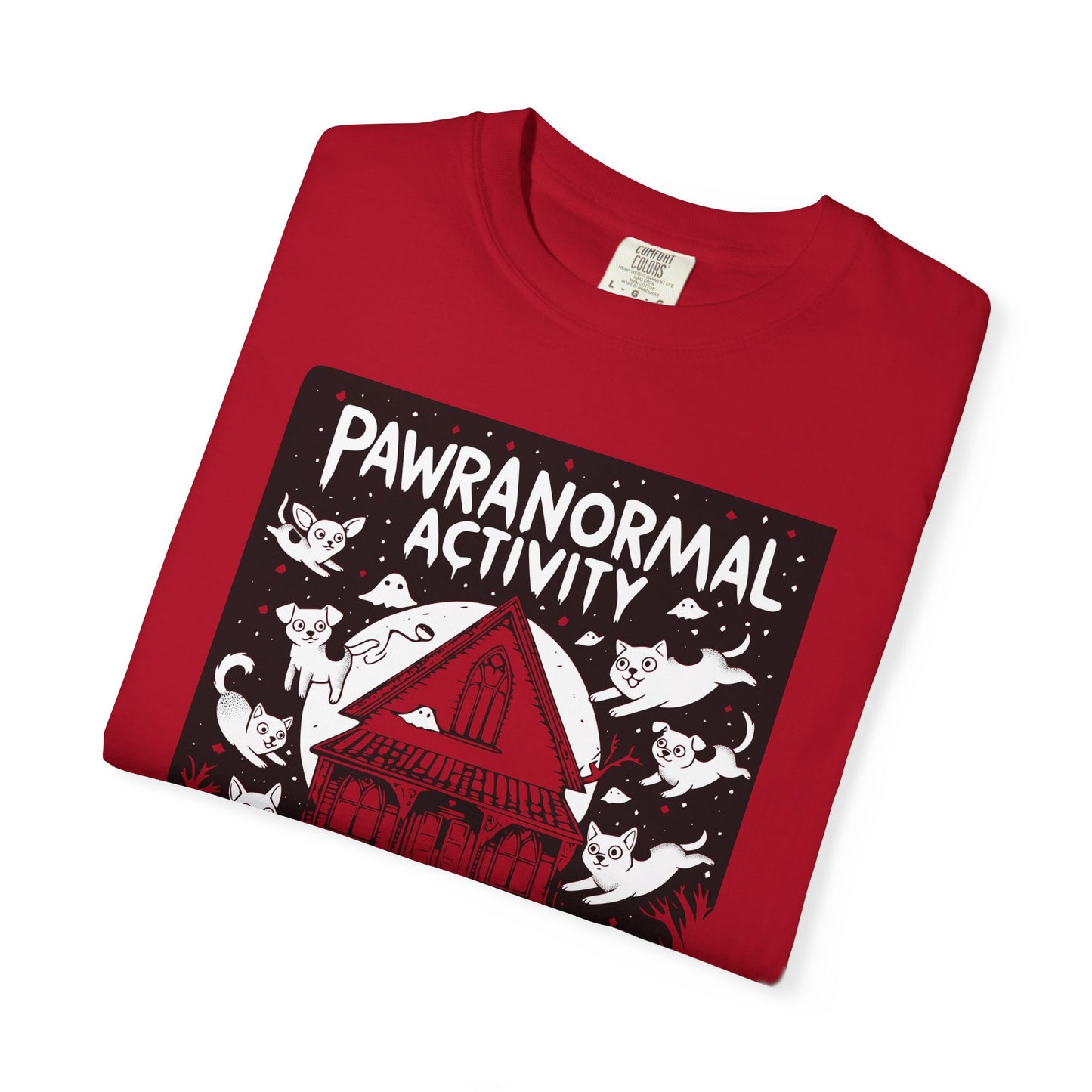 "Pawranormal Activity" Dog T-Shirt - Haunted House Fun Graphic Tee
