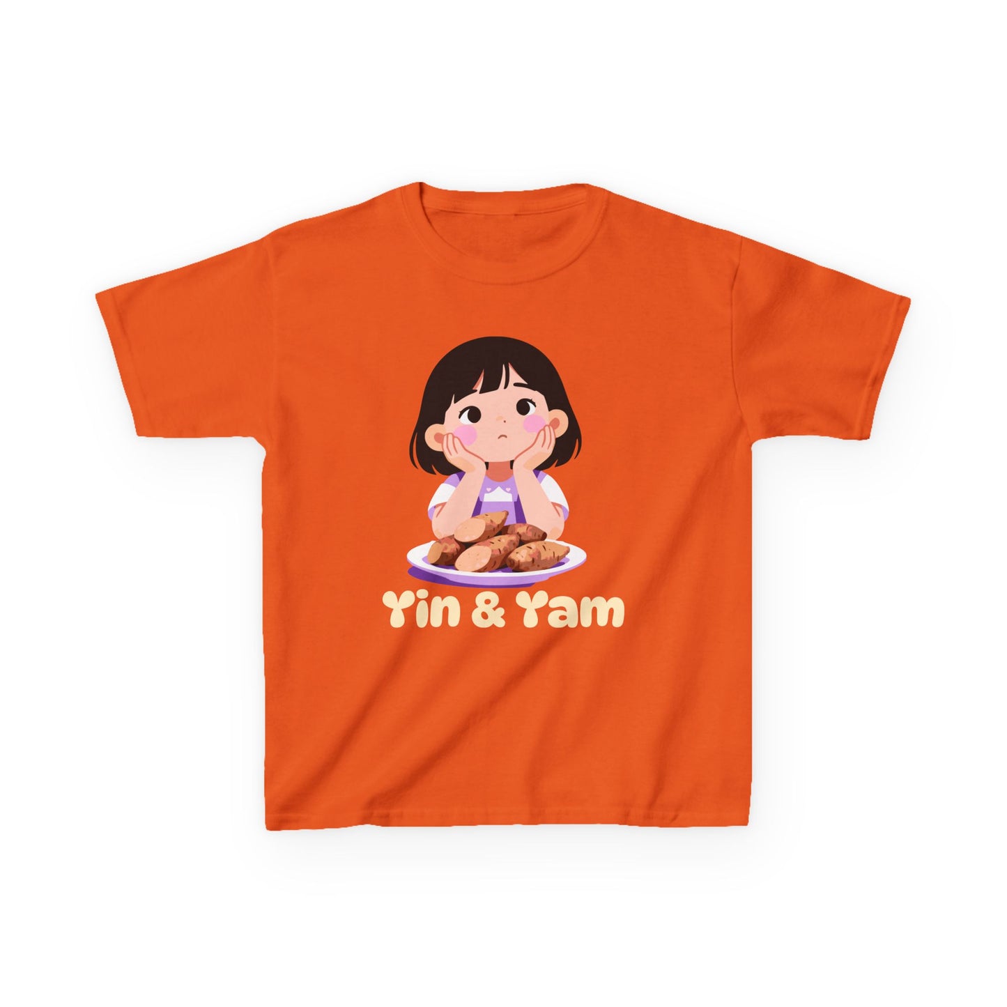 "Yin & Yam" Youth Tee — Cute Girl Sweet Potato Graphic Kids T‑Shirt
