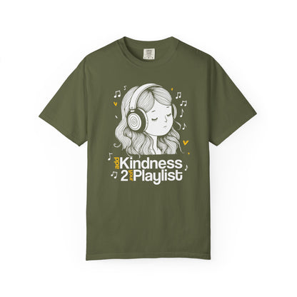 "Add Kindness 2 Your Playlist" T-Shirt — Cute Inspirational Music Lover Graphic Tee