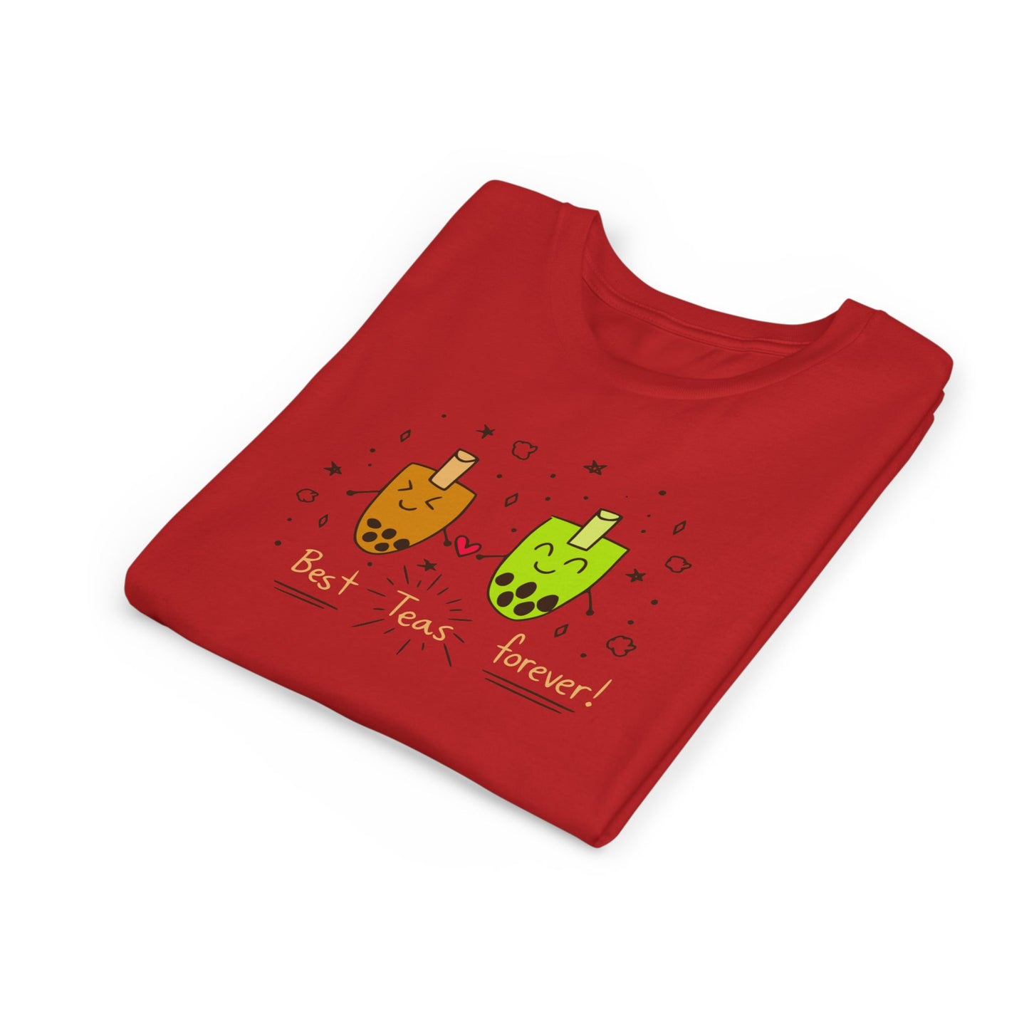 "Best Teas Forever" Youth Tee – Cute Bubble Tea Friends BFF Graphic T-Shirt
