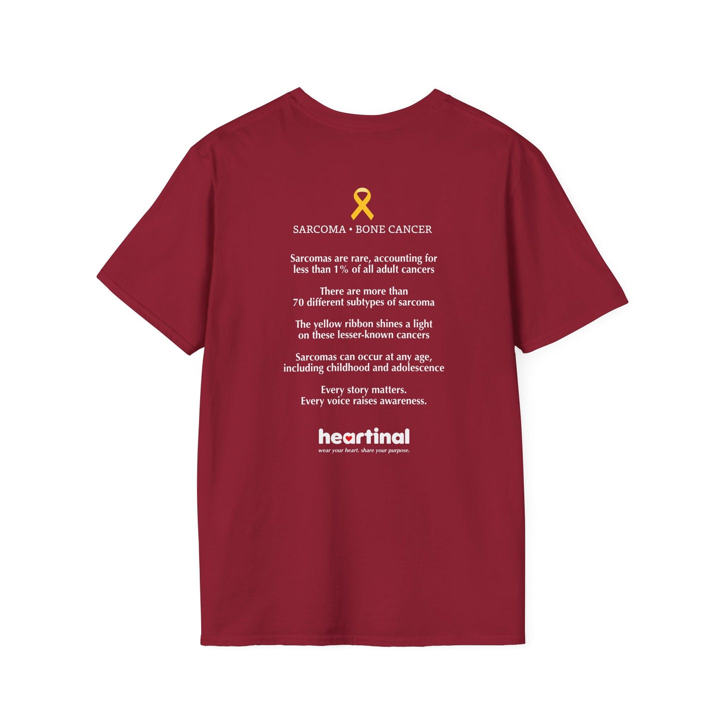 Yellow Strong T-Shirt — Sarcoma Bone Cancer Fight Club Awareness Tee