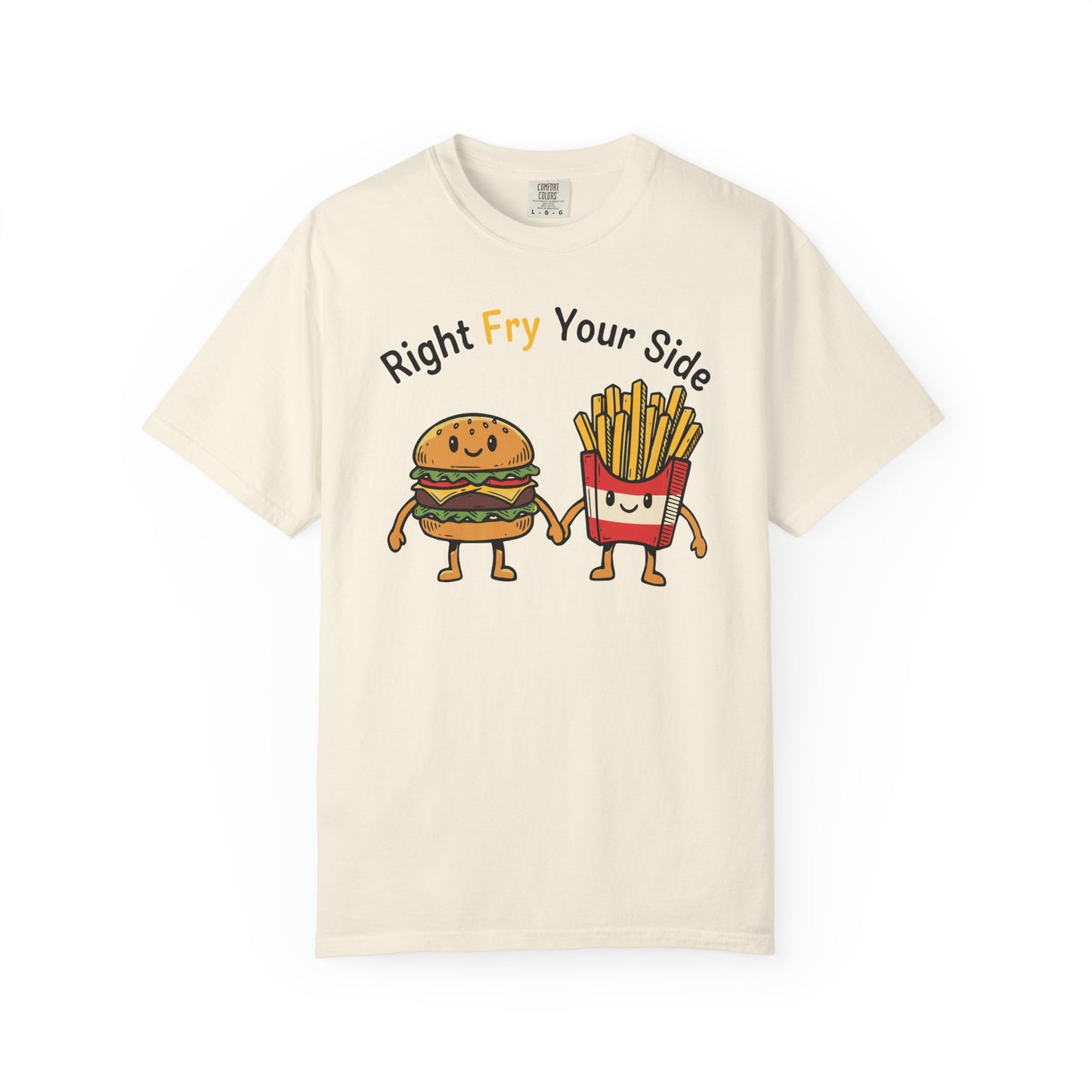 Right Fry Your Side Burger & Fries T-Shirt - Cheeseburger French Fries Retro Tee