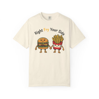 Right Fry Your Side Burger & Fries T-Shirt - Cheeseburger French Fries Retro Tee