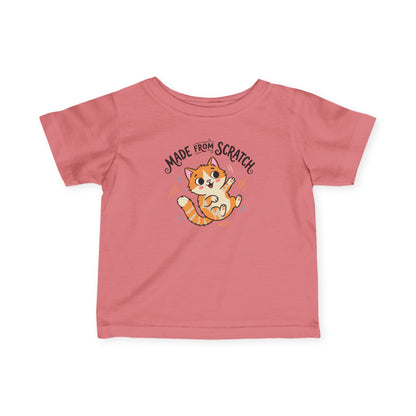 "Made From Scratch" Infant Tee — Cute Ginger Kitten Baby Shirt