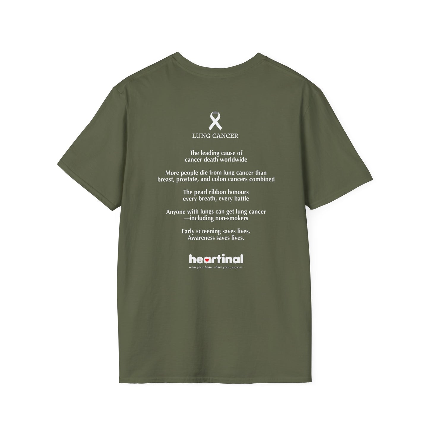 White Ribbon Strong T-Shirt — Lung Cancer Fight Club Awareness Tee