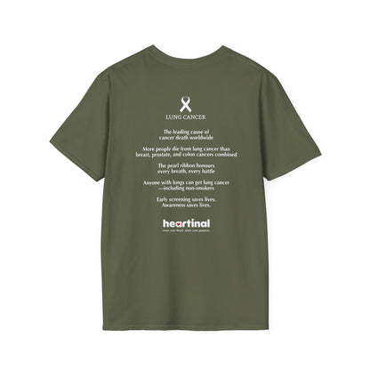 White Ribbon Strong T-Shirt — Lung Cancer Fight Club Awareness Tee