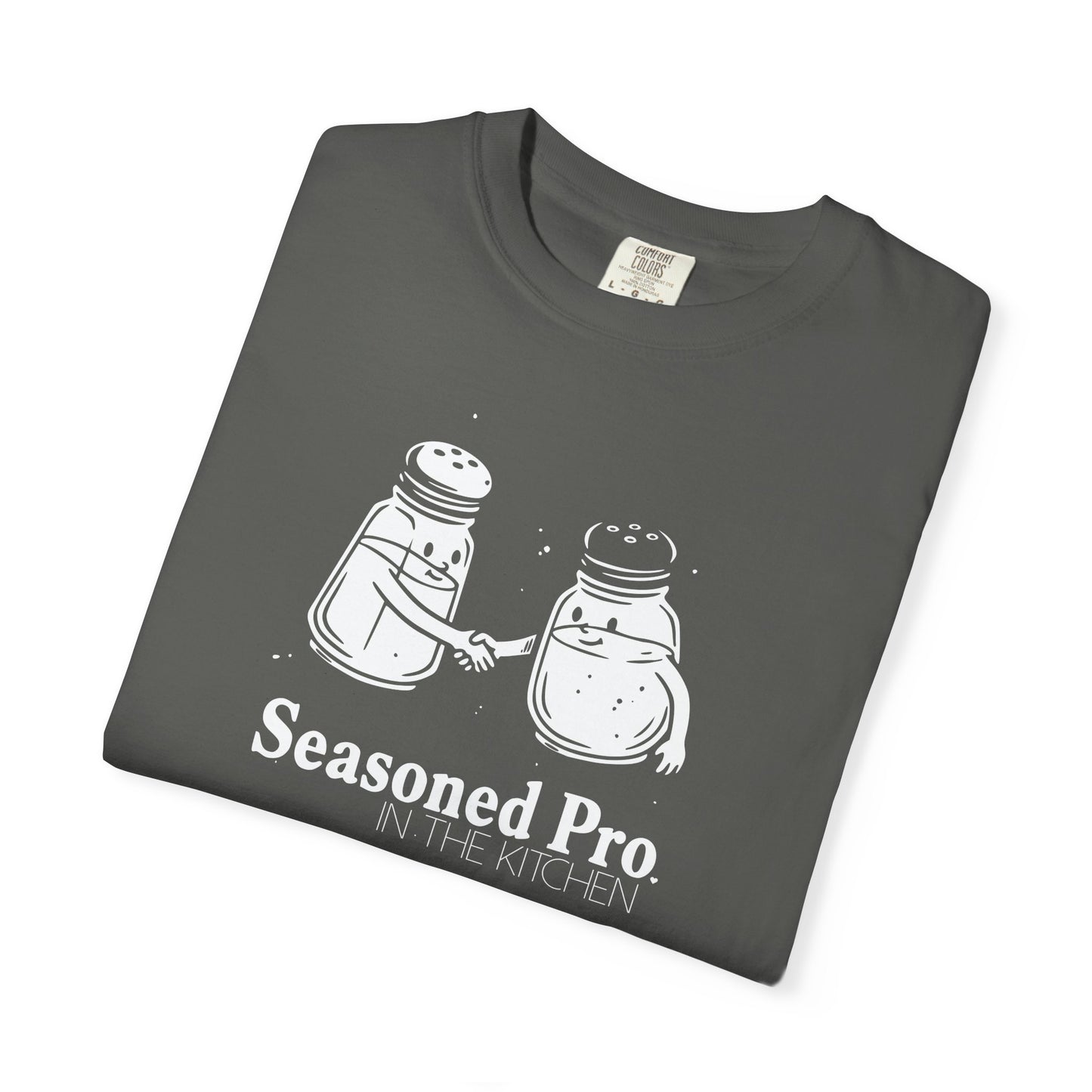 "Seasoned Pro in the Kitchen" T-Shirt — Funny Salt & Pepper Shakers Chef Graphic Tee