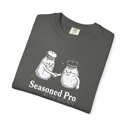 "Seasoned Pro in the Kitchen" T-Shirt — Funny Salt & Pepper Shakers Chef Graphic Tee