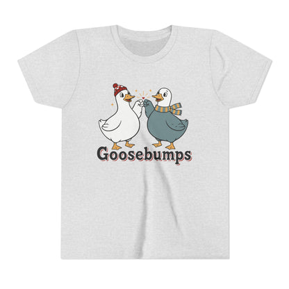 "Goosebumps" Youth Tee - Cute Winter Geese Kids Shirt
