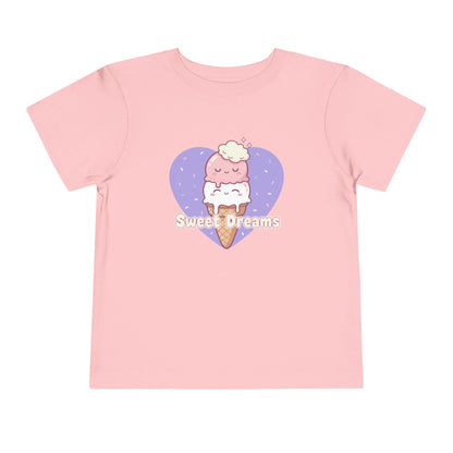 "Sweet Dreams" Toddler Tee — Ice Cream Heart Graphic T-Shirt