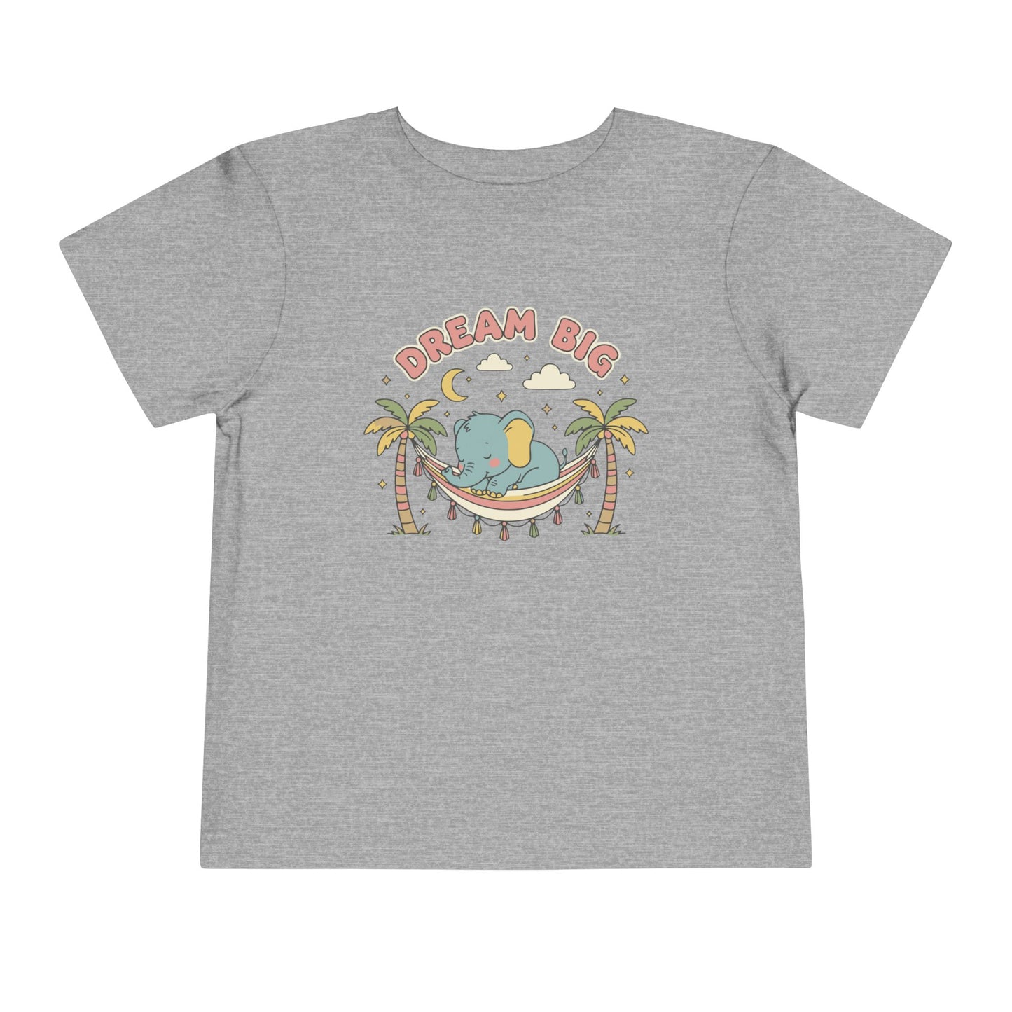 "Dream Big" Toddler Tee — Elephant Hammock Sleeping Graphic