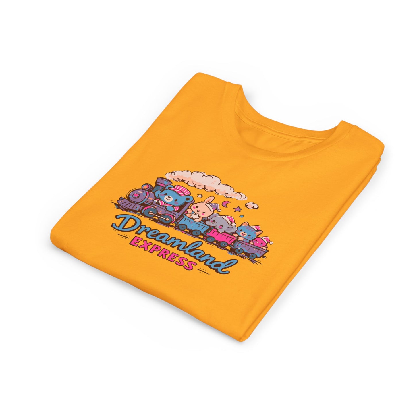 "Dreamland Express" Youth Tee — Cute Train & Animal Crew Kids Shirt