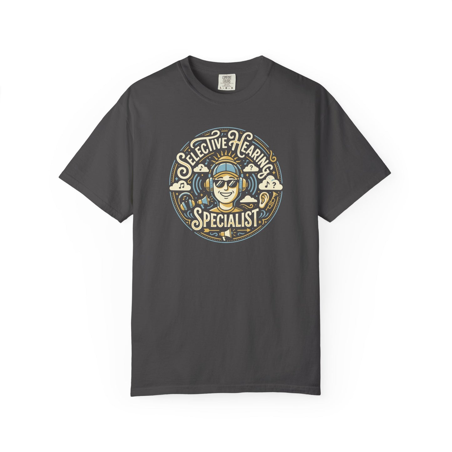 Selective Hearing Specialist T-Shirt — Funny Earbuds Graphic Tee