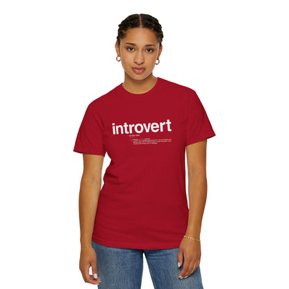 Introvert T-Shirt — "Introvert" Front + Nutrition Facts Back Graphic Tee