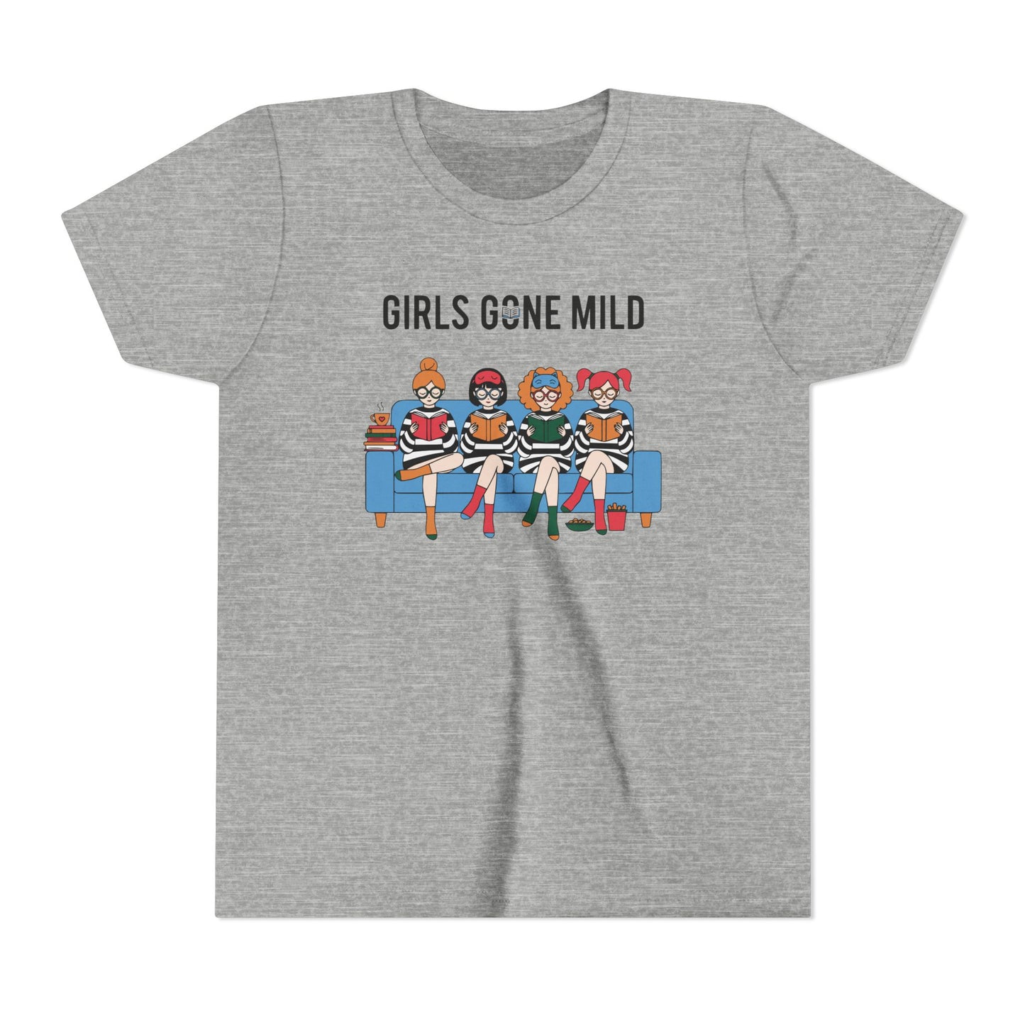 "Girls Gone Mild" Youth Tee – Cute Reading Club Graphic T-Shirt
