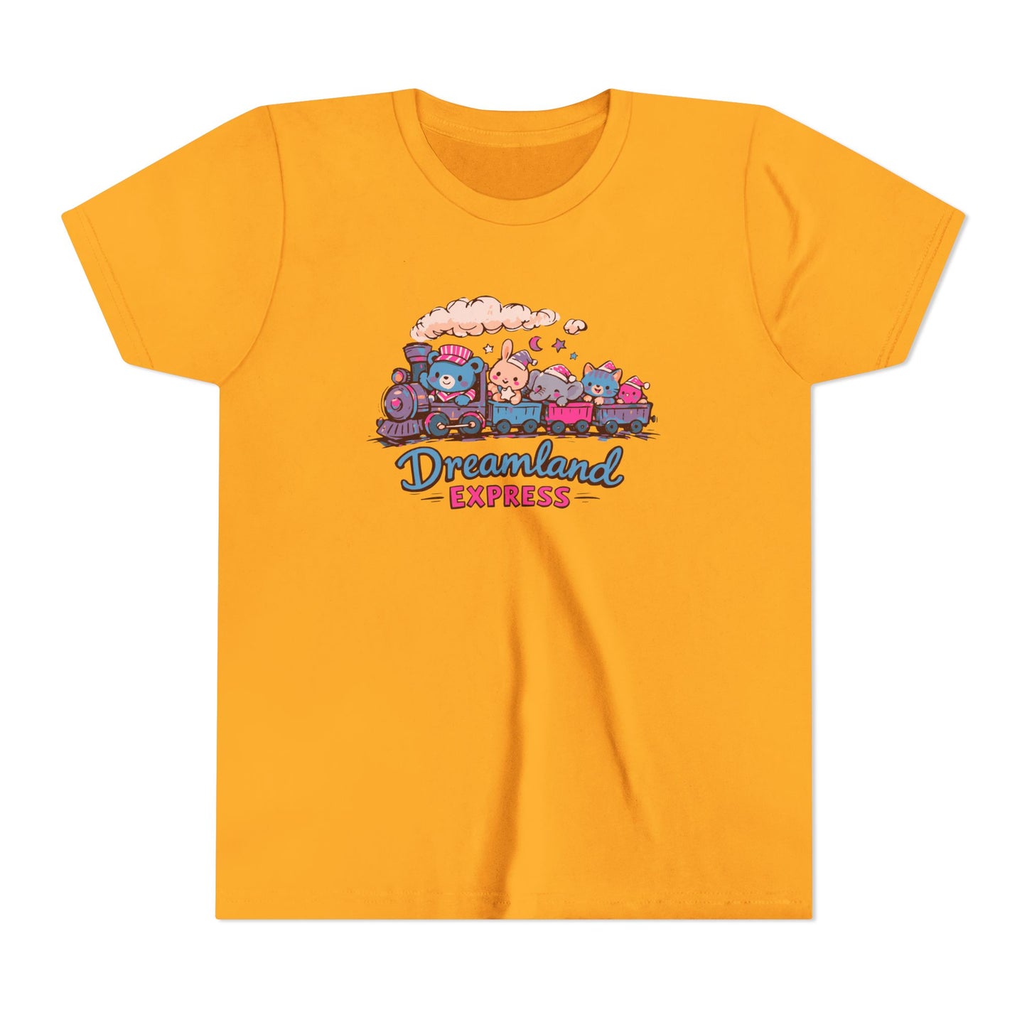 "Dreamland Express" Youth Tee — Cute Train & Animal Crew Kids Shirt