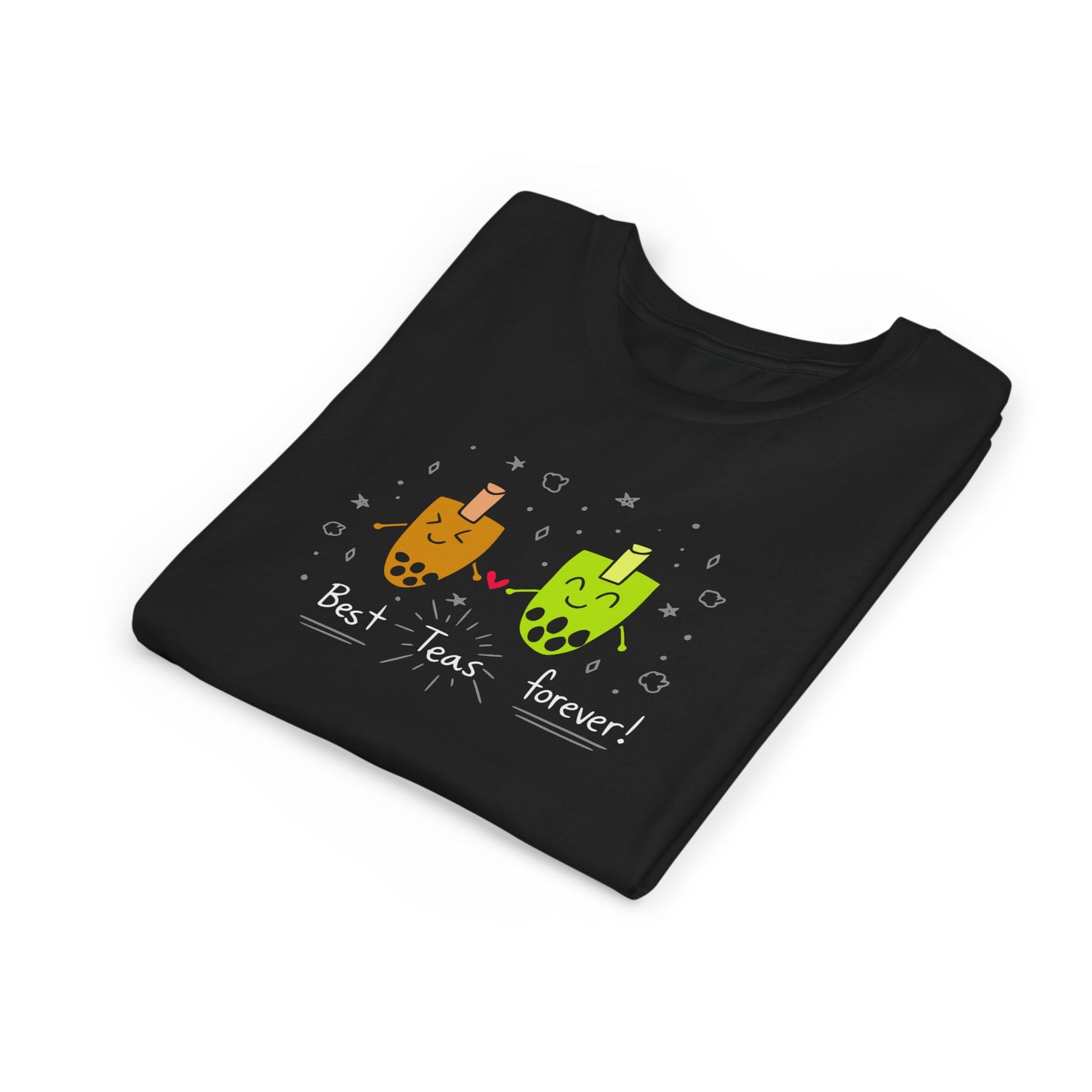 "Best Teas Forever" Youth Tee – Cute Bubble Tea Friends BFF Graphic T-Shirt