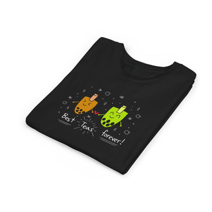 "Best Teas Forever" Youth Tee – Cute Bubble Tea Friends BFF Graphic T-Shirt