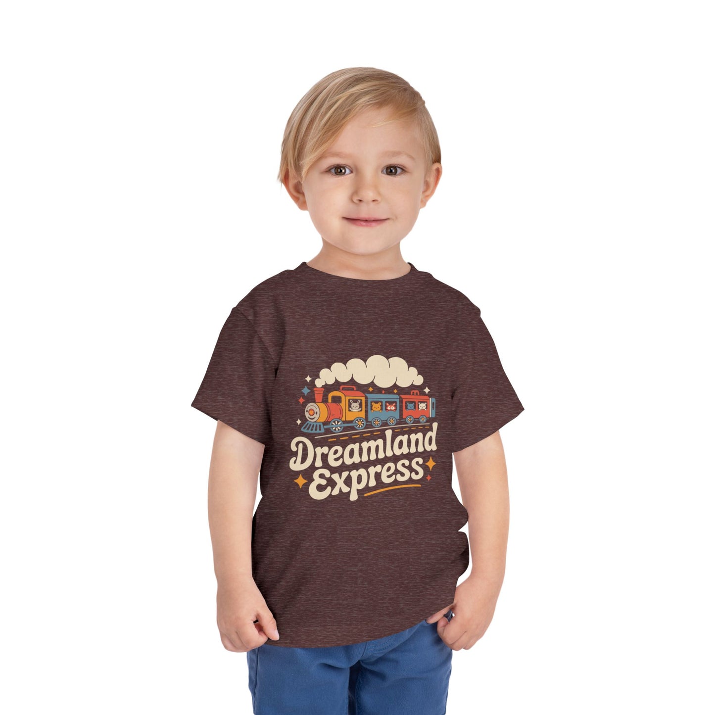 "Dreamland Express" Toddler Tee — Cute Train Kids Graphic T-Shirt