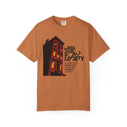 "High Stoop Society" T-Shirt — Vintage Brooklyn New York Brownstone Graphic Tee