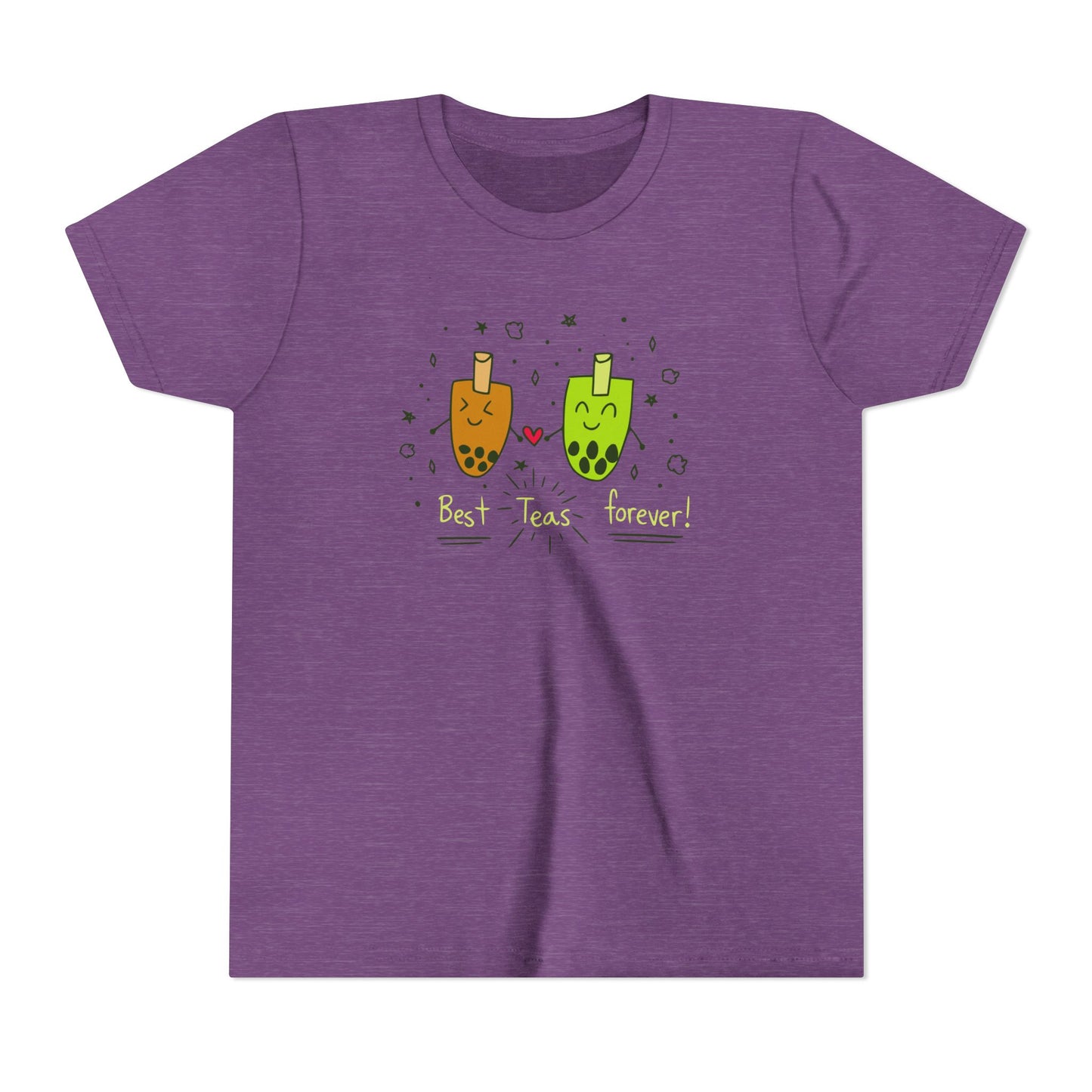 "Best Teas Forever" Youth Tee – Cute Bubble Tea Friends BFF Graphic T-Shirt