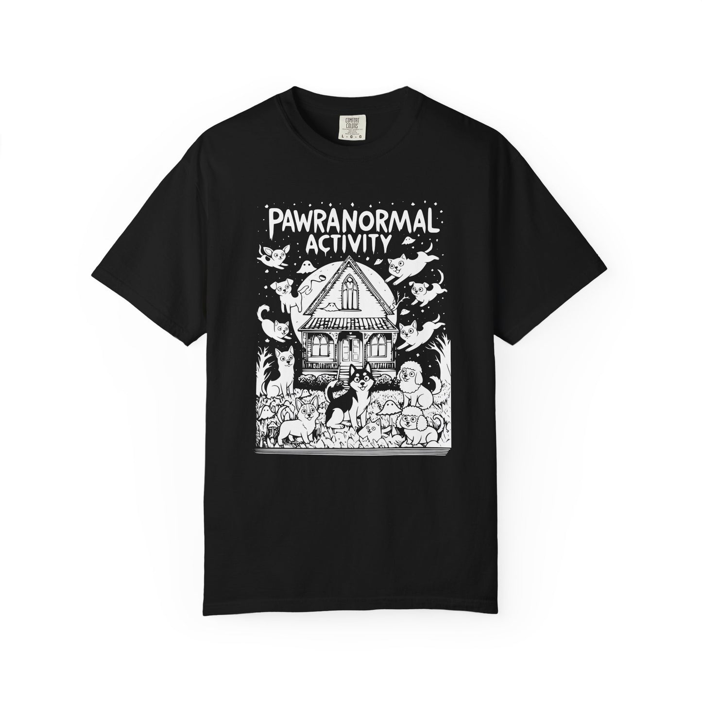 "Pawranormal Activity" Dog T-Shirt - Haunted House Fun Graphic Tee