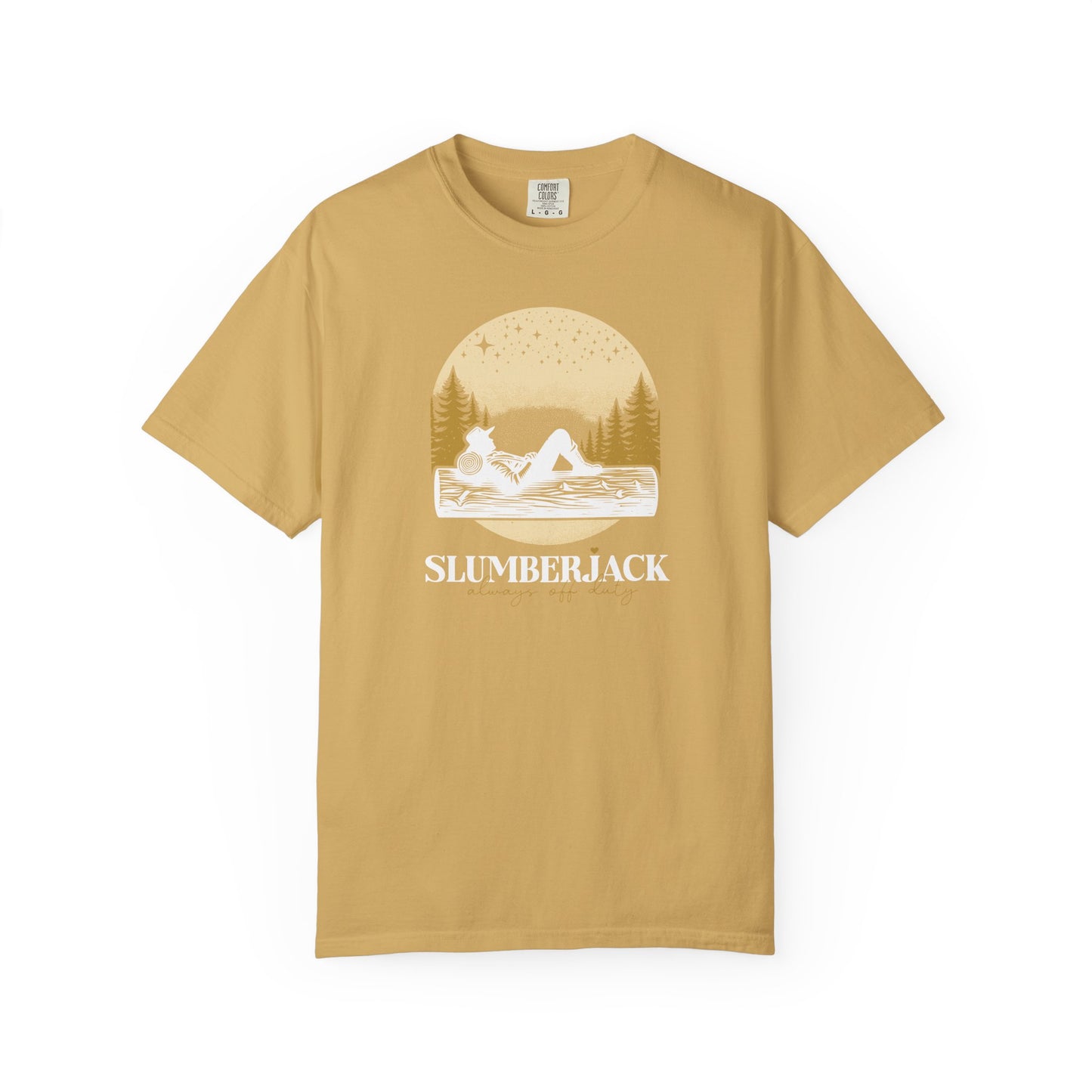 Slumberjack Campfire Graphic T-Shirt — Relaxing Night Sky Outdoor Tee