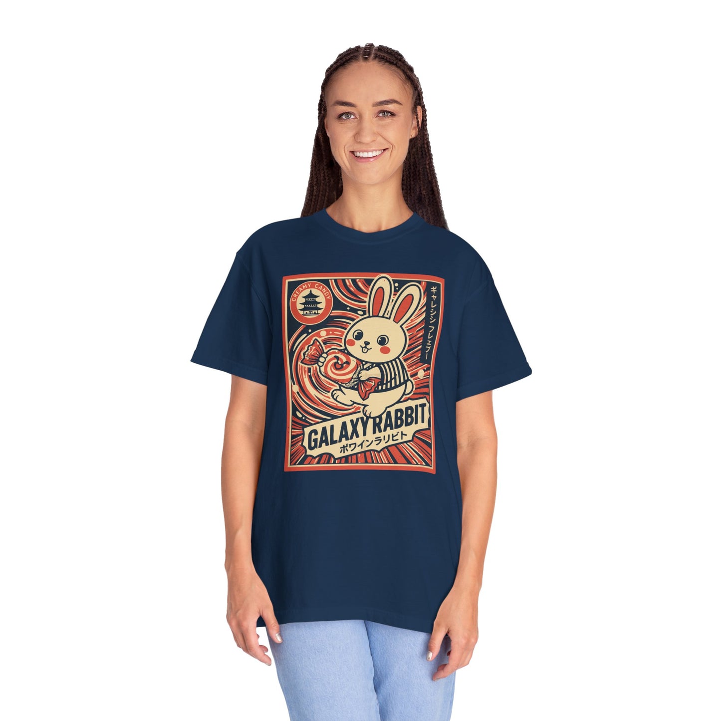 "Galaxy Rabbit" Milk Candy Graphic T-Shirt — Cute Japanese Anime Bunny Tee