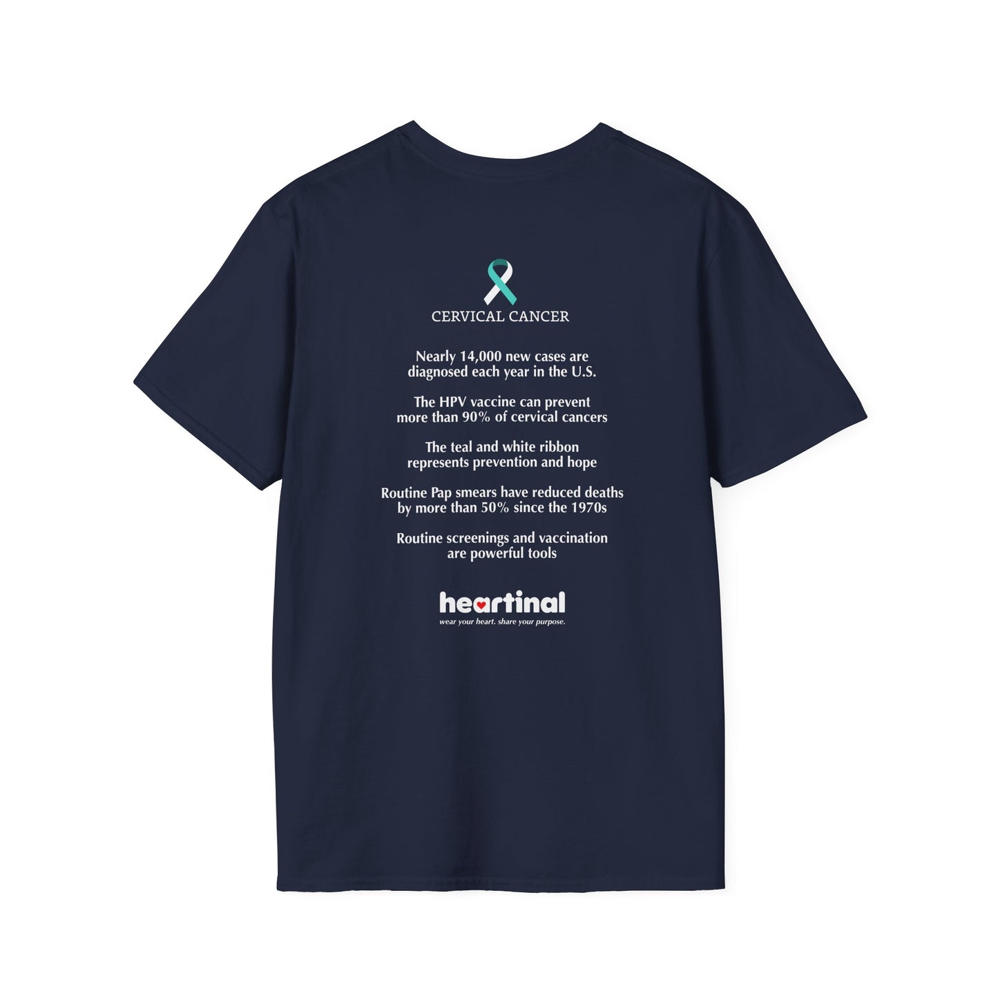 Teal White Strong - Cervical Cancer Fight Club T-Shirt