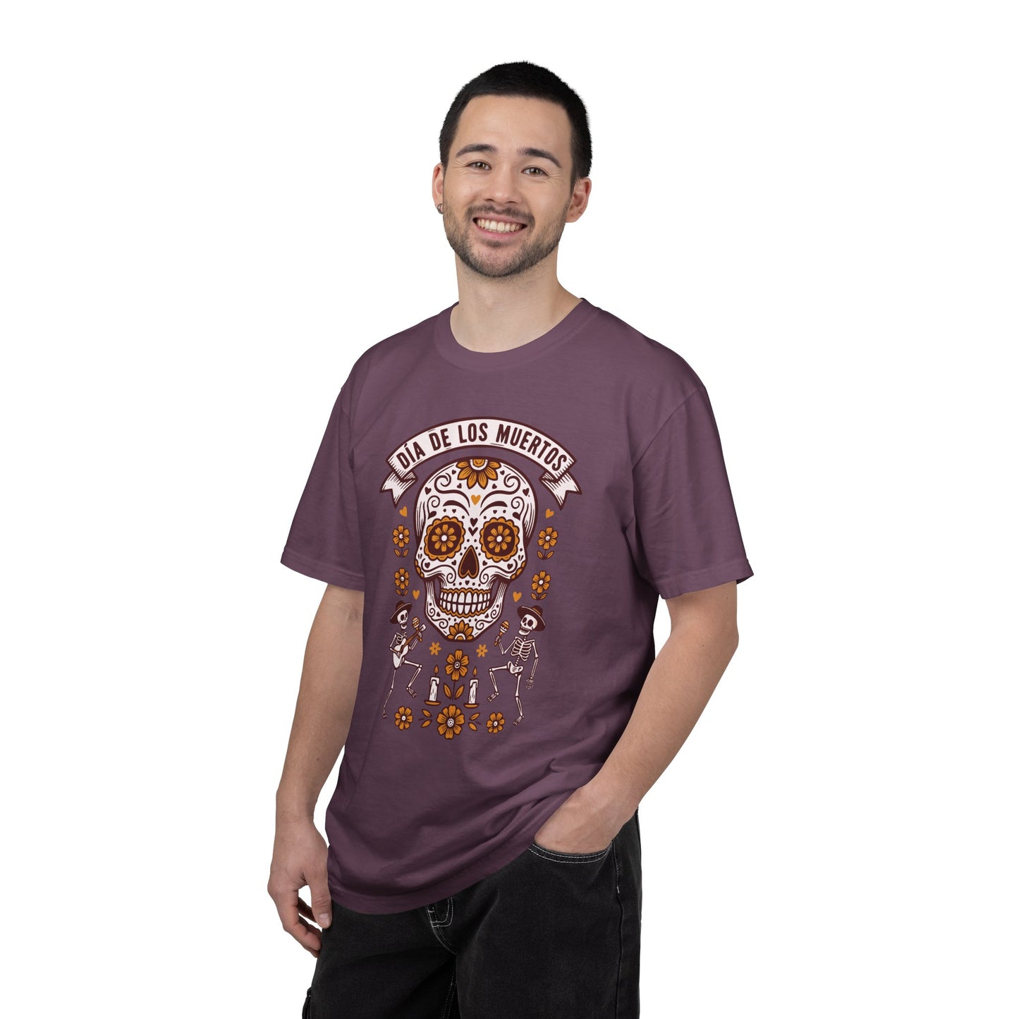 Día de los Muertos Sugar Skull T-Shirt — Floral Calavera Day of the Dead Tee