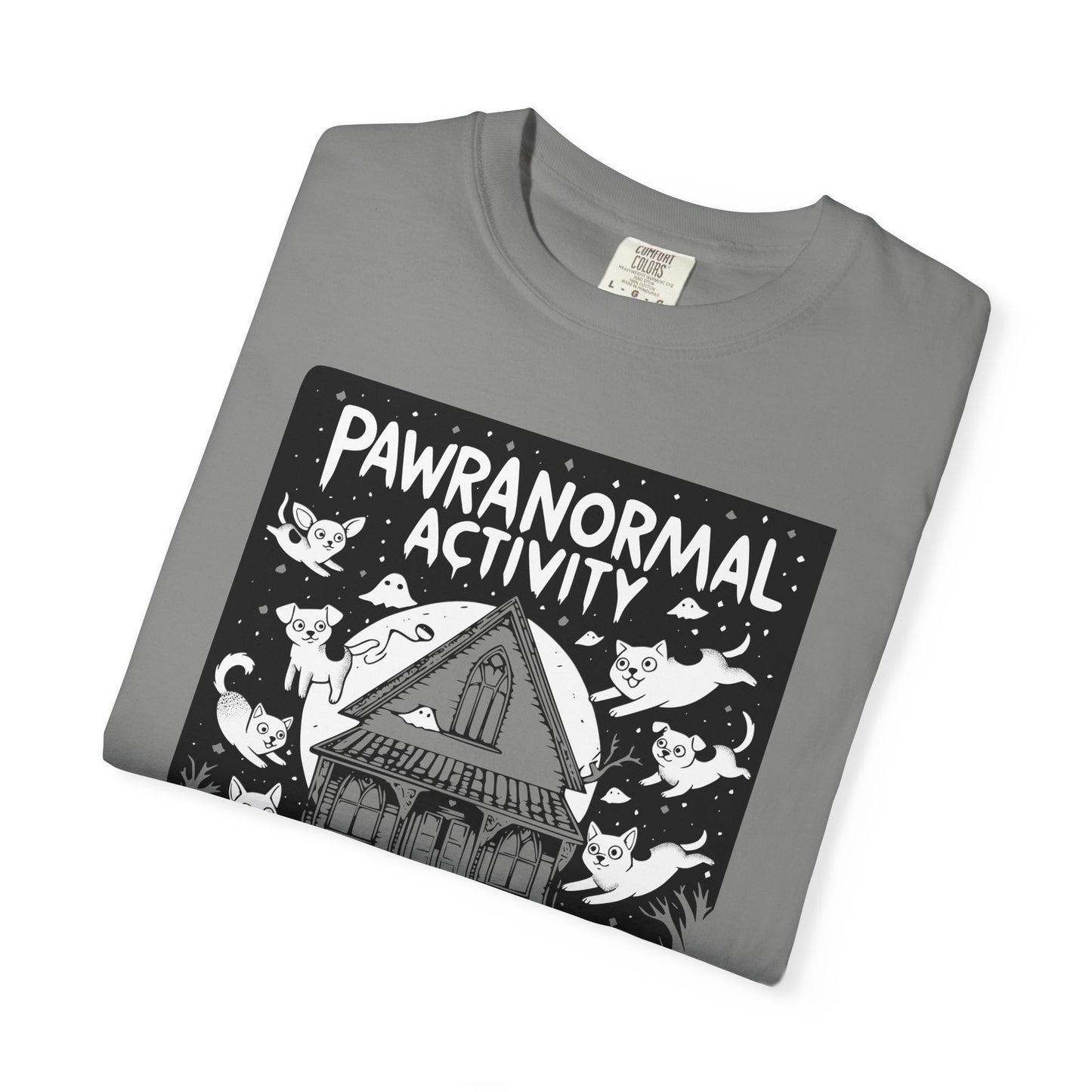 "Pawranormal Activity" Dog T-Shirt - Haunted House Fun Graphic Tee