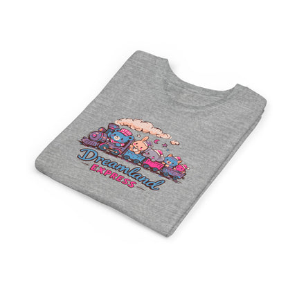 "Dreamland Express" Youth Tee — Cute Train & Animal Crew Kids Shirt