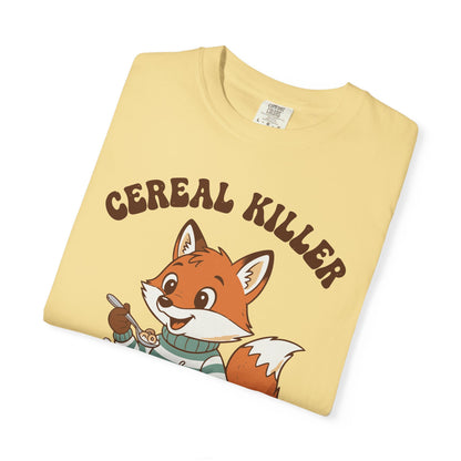 "Cereal Killer" T-Shirt — Cute Fox Eating Cereal Graphic Tee