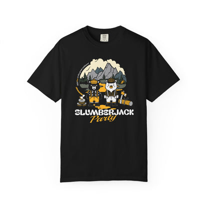 Slumberjack Party T-Shirt — Outdoor Pee Lumberjack Mountain Bears Graphic Tee