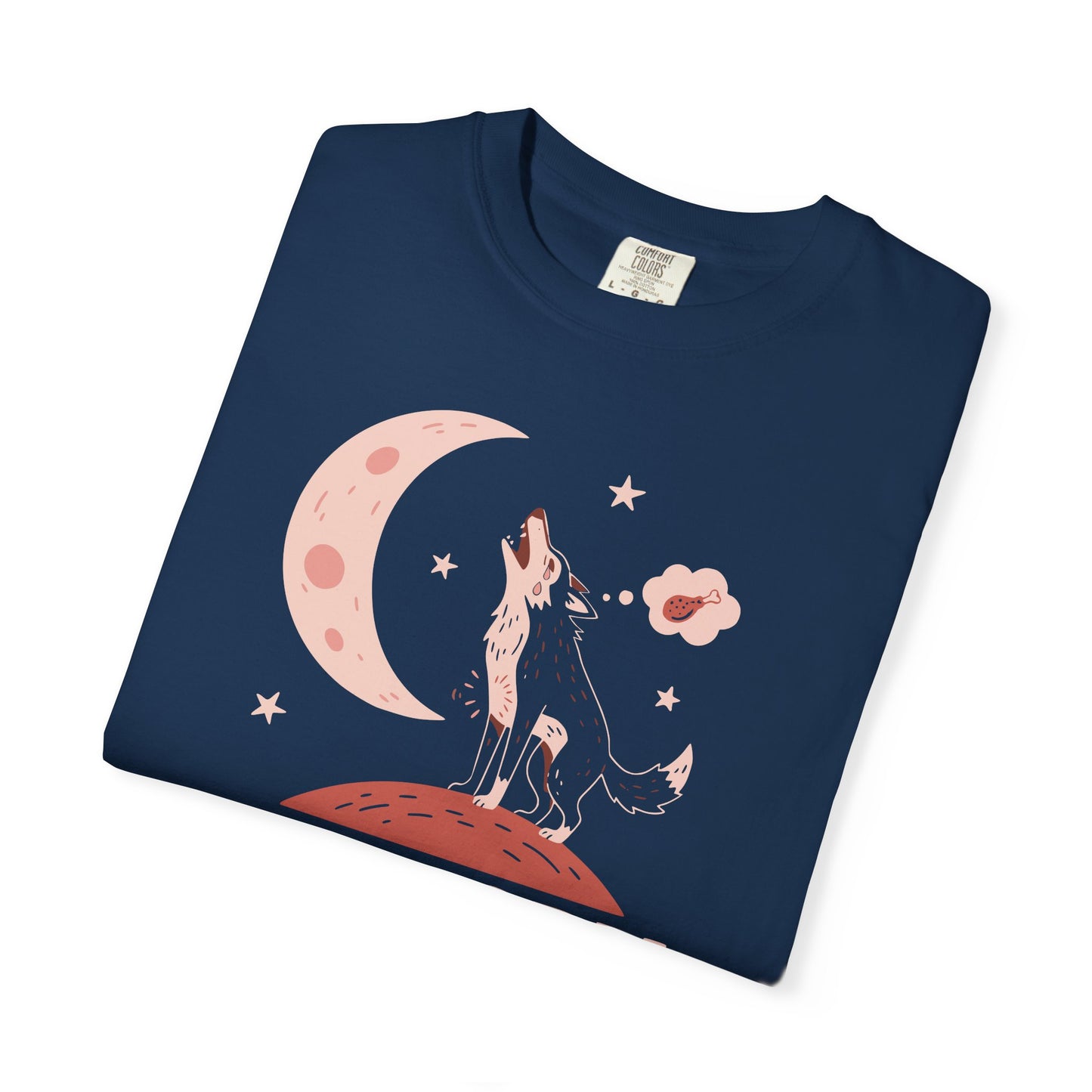 Hangry Like the Wolf T-Shirt — Cute Howling Wolf Graphic Tee