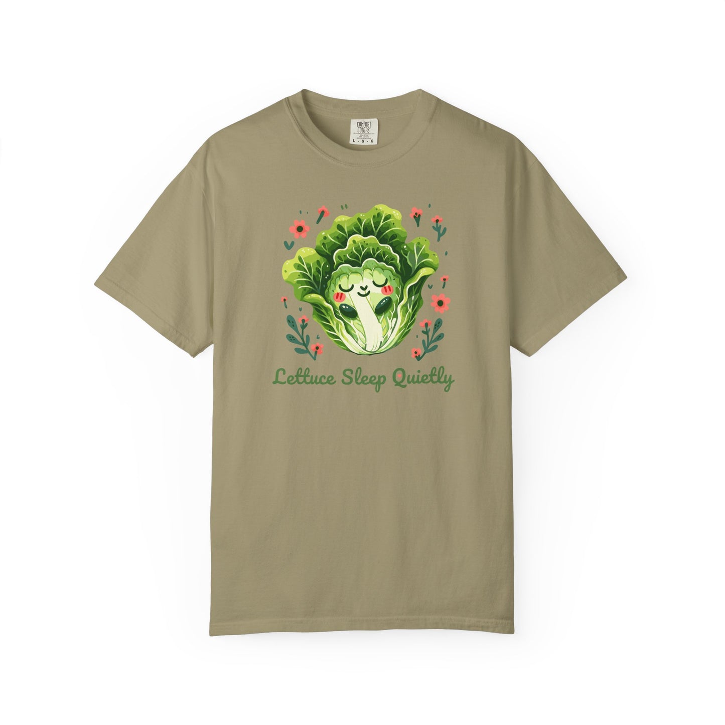 Lettuce Sleep Quietly T-Shirt — Cute Sleeping Lettuce Graphic Tee
