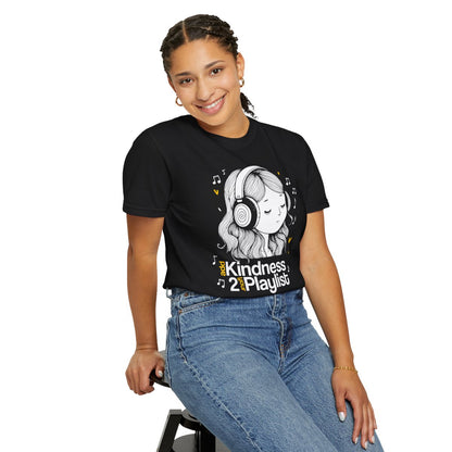 "Add Kindness 2 Your Playlist" T-Shirt — Cute Inspirational Music Lover Graphic Tee