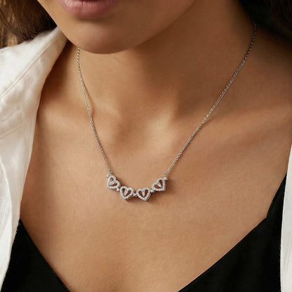 Magnetic Hearts Clover Necklace | Strong Bonds, Connection & Unity Gift