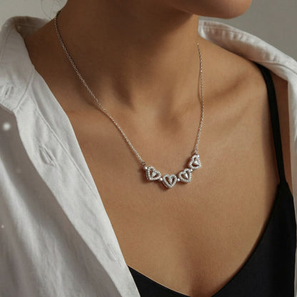 Magnetic Hearts Clover Necklace | Strong Bonds, Connection & Unity Gift