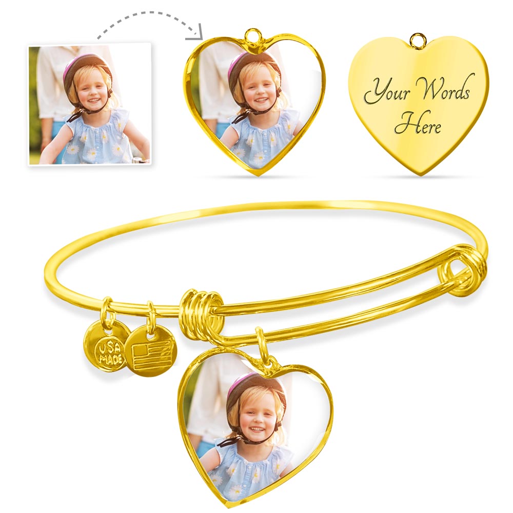 Personalized Precious Memories Bangle | Custom Engraved Luxury Bracelet | Gold or Silver Finish | Sentimental Gift